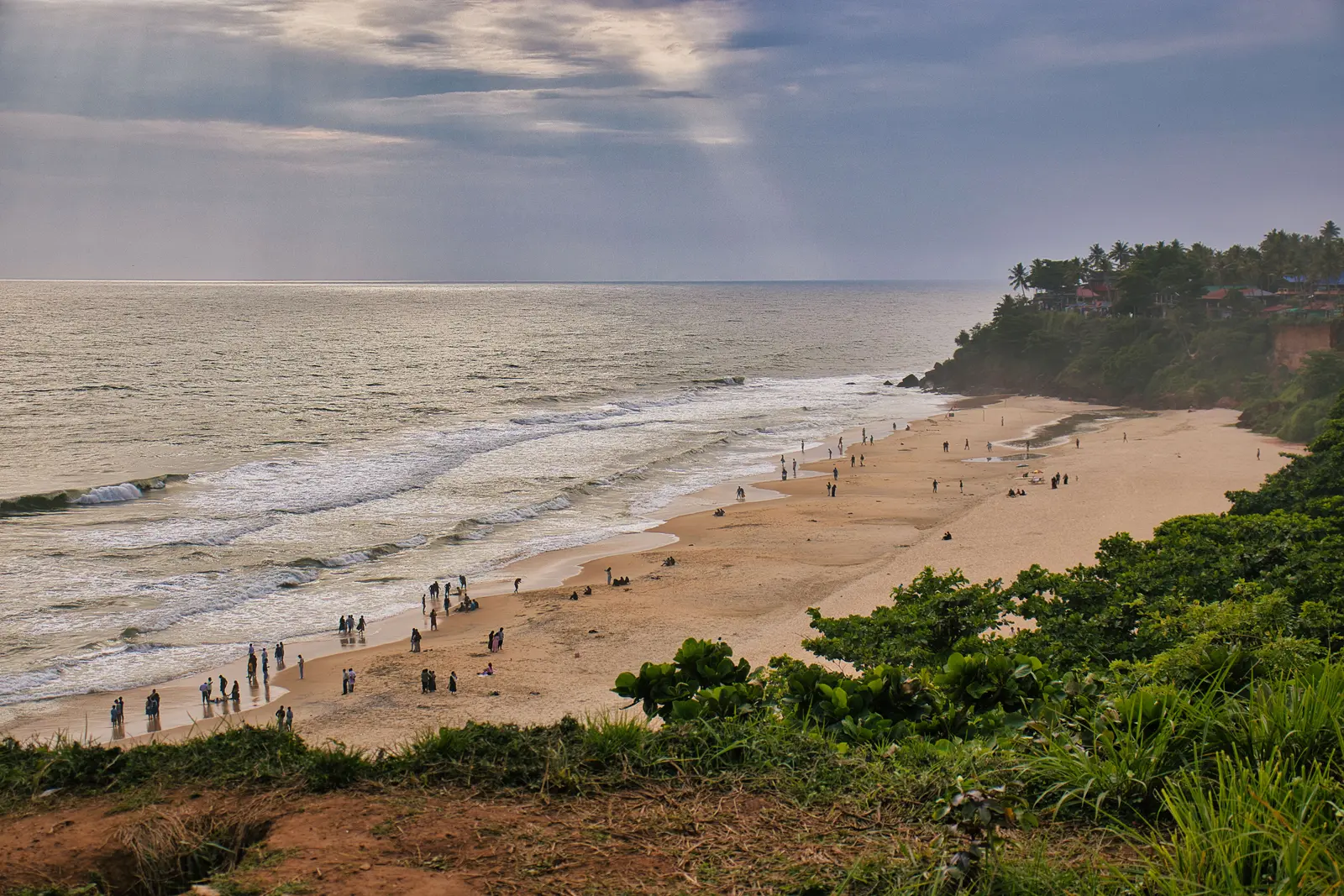 Varkala cliffs and beach, Kerala